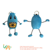 Custom Blue Monster Plush Keychain