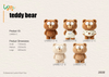 LKWB012 Cute Big Eye Teddy Bear Series