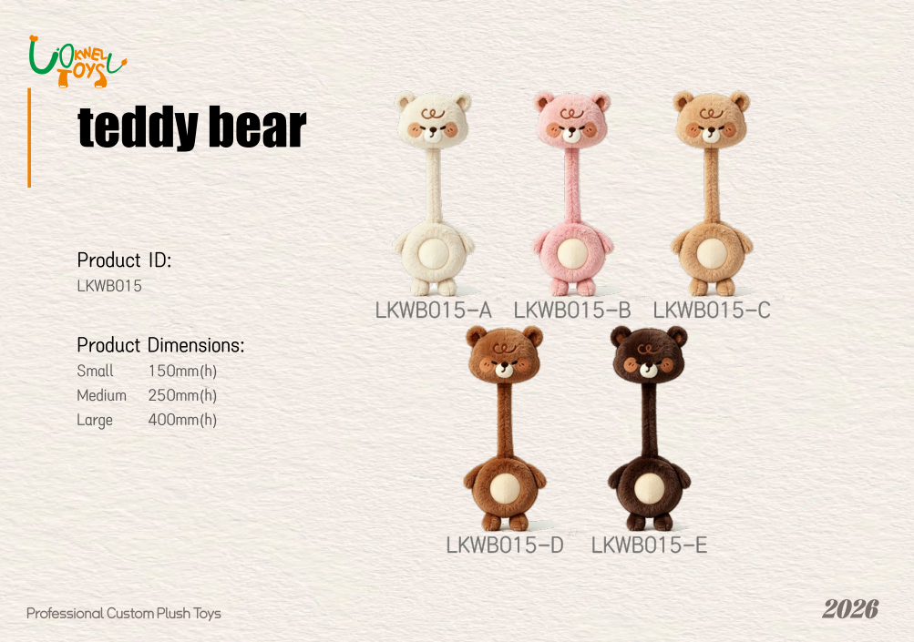 LKWB015 Long Neck Teddy Bear Plush Series