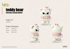 LKWB026 Christmas Pink Gown Teddy Bear Plush Series