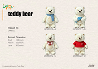 LKWB022 White bear with Scarf Series