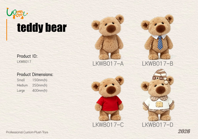 LKWB017 Classic Dress-Up Teddy Bear Plush Series