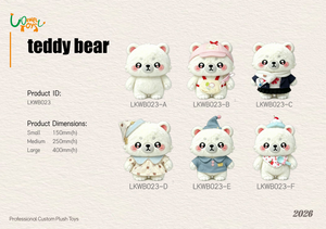 LKWB023 Dress-Up White Bear Plush Series