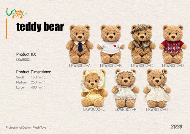 LKWB002 Custom Dressable Teddy Bear Collection
