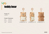 LKWB020 Teddy Bear Plush Keychain Series