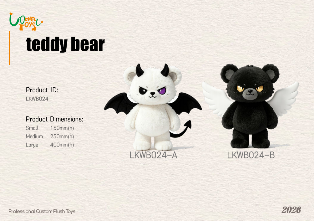 LKWB024 Angel & Devil Teddy Bear Plush Series