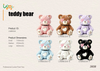 LKWB004 Patchwork Heart Pirate Eye Patch Teddy Bear