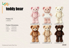 LKWB009 Curly Standing Bow Teddy Bear Collection