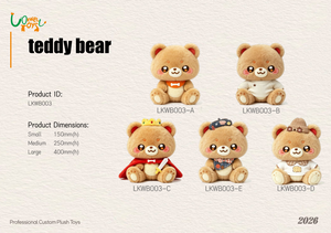 LKWB003 Custom Cartoon Outfit Teddy Bear Collection