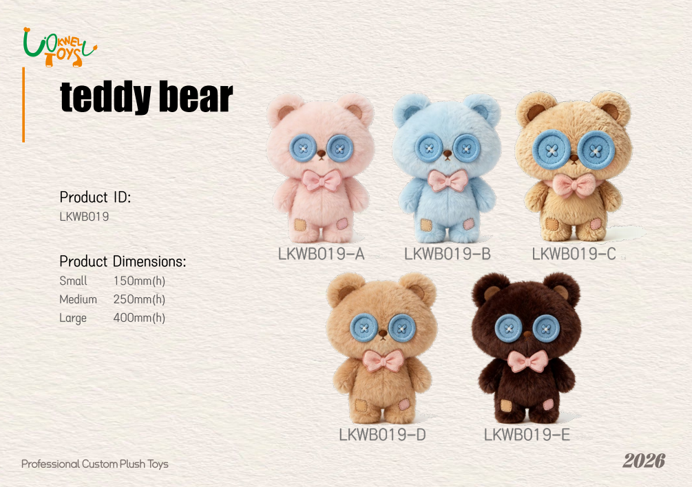 LKWB019 Button Eye Teddy Bear Plush Series